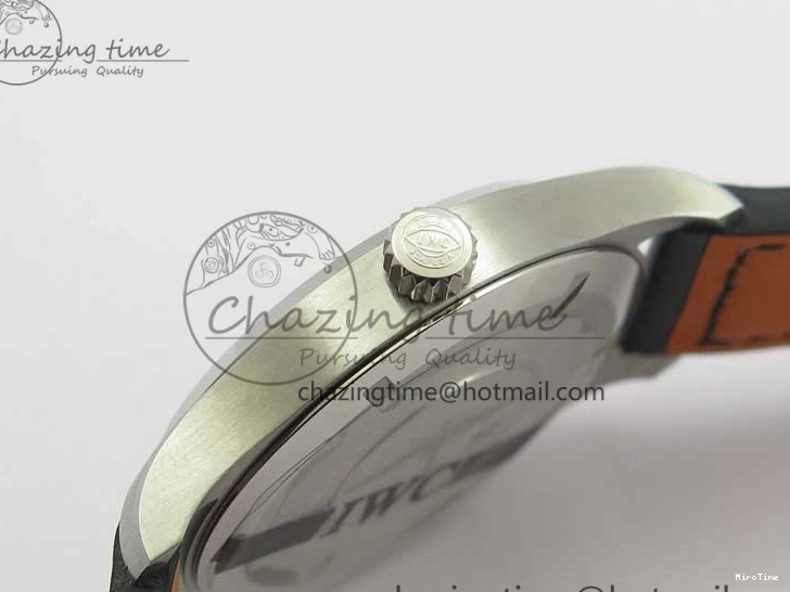 MIROTIME 0224 Soft MARK XVIII IW327001 SS FKF 1:1 Best Edition Black Dial On Black Leather Strap 7119